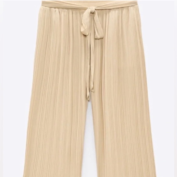 ZARA PLEATED PALAZZO PANTS - Picture 4 of 6